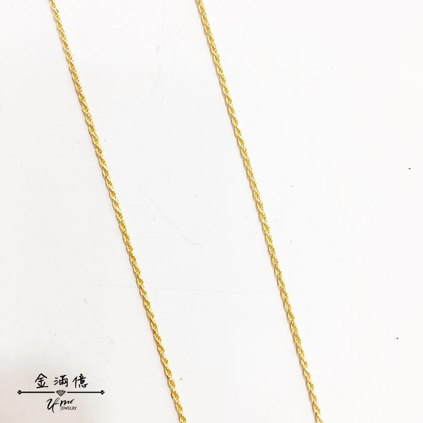 黃金項鍊-麻花捲造型女生黃金項鍊 01