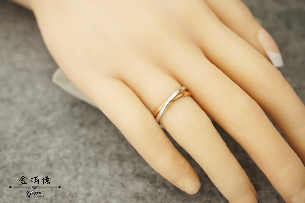 結婚對戒- 交叉線- K金戒指_03