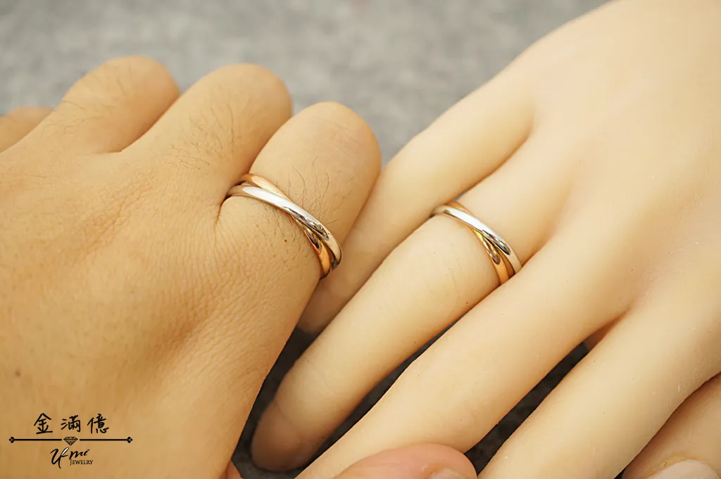 結婚對戒- 交叉線- K金戒指_04