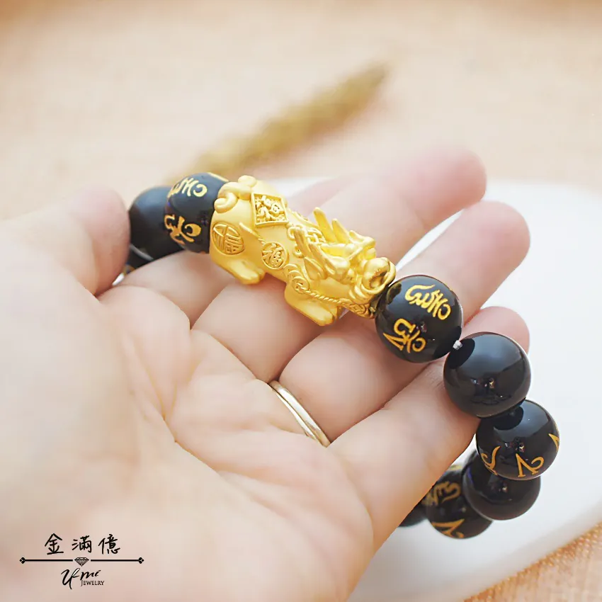 五福臨門-黃金貔貅手鍊|金滿億銀樓-04
