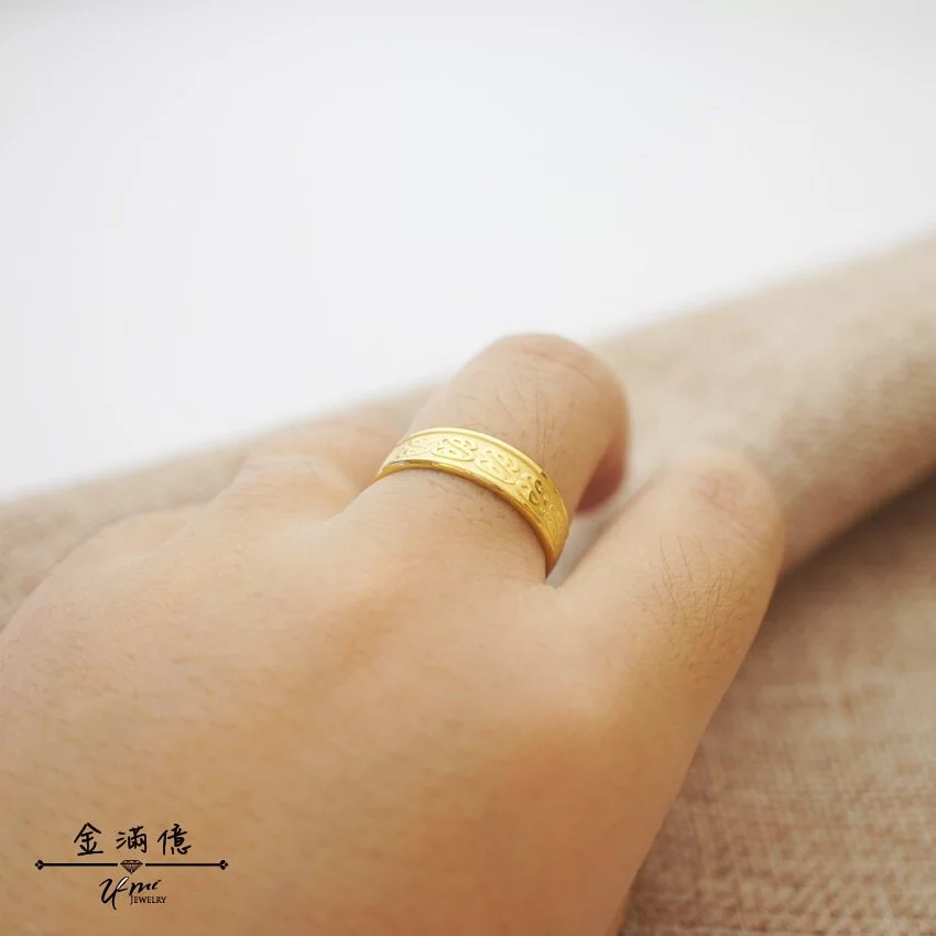 黃金戒指-8888發財戒-黃金男生戒指_03