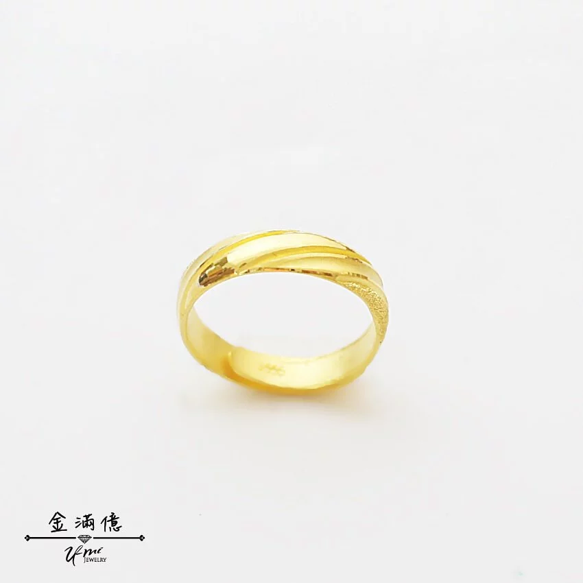 黃金戒指-簡單美好-黃金男生戒指_01