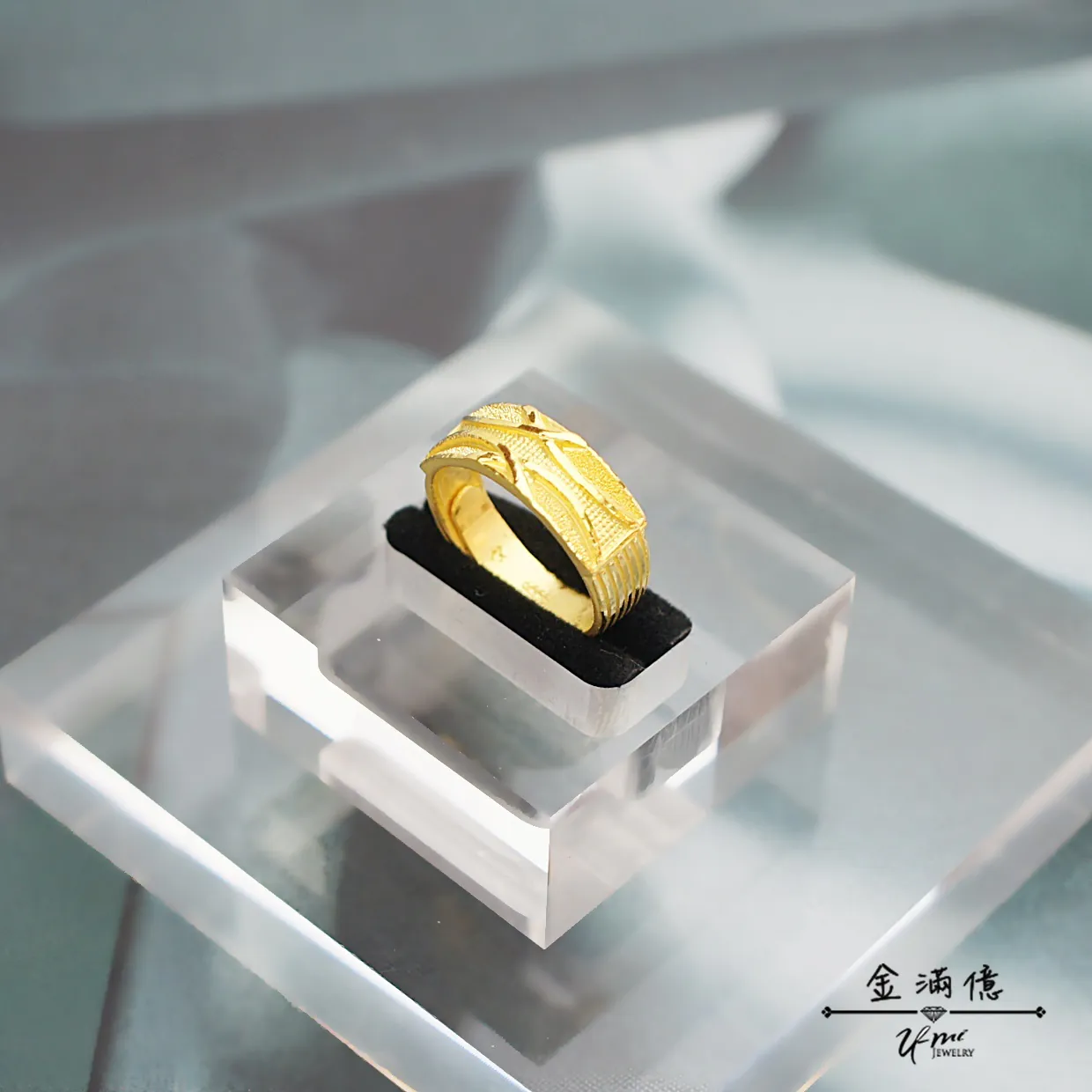 黃金戒指-個性圖騰造型-黃金男生戒指_02
