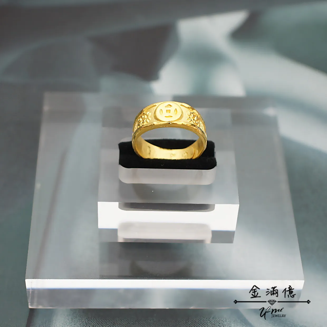 發財古錢戒 - 黃金戒指 - 男生戒指