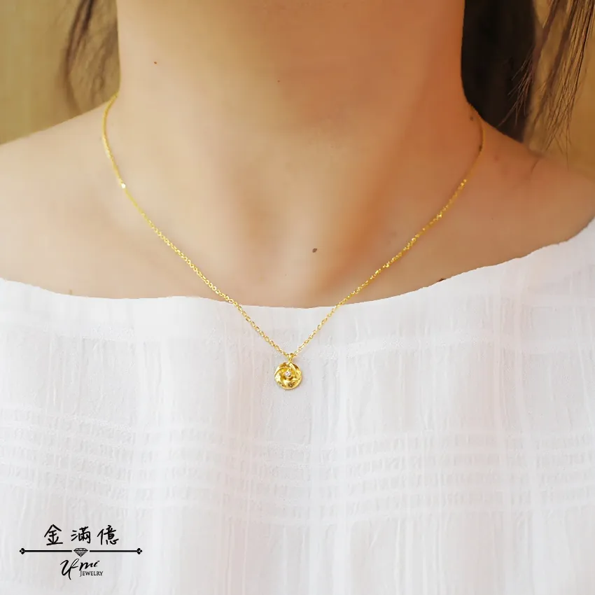 女生黃金項鍊-柔情光點-黃金小套鍊_03