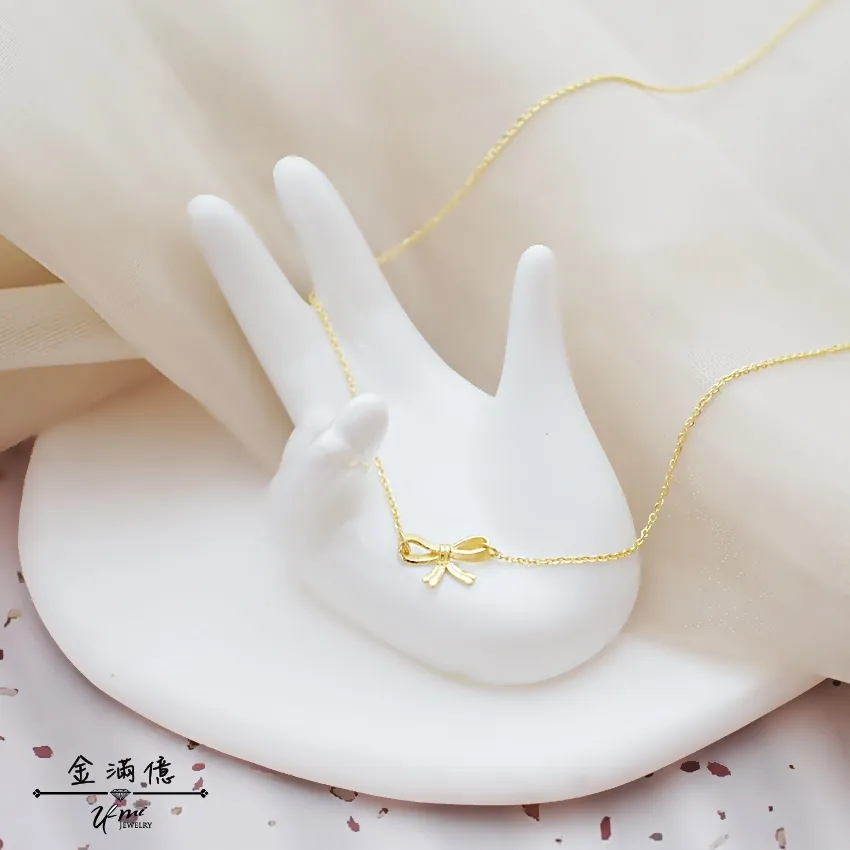 mini蝴蝶結-黃金套鍊 | 女生黃金項鍊