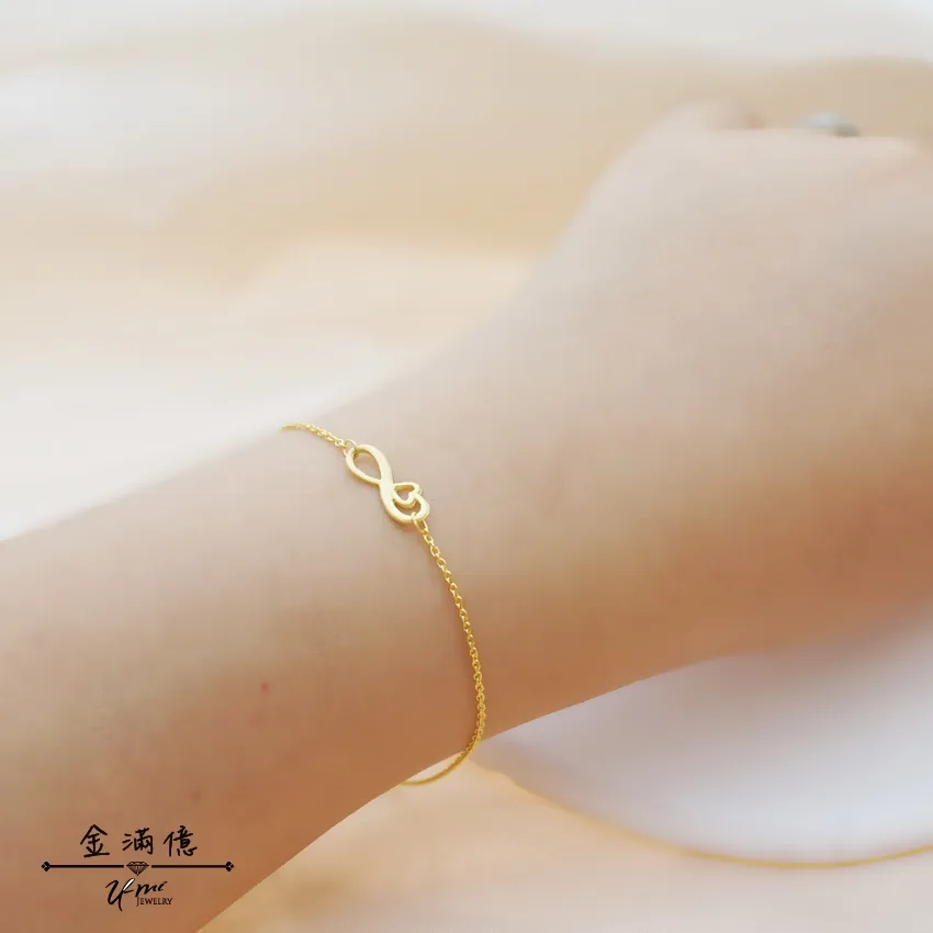 黃金手鍊-無限愛妳-黃金女生手鍊_03