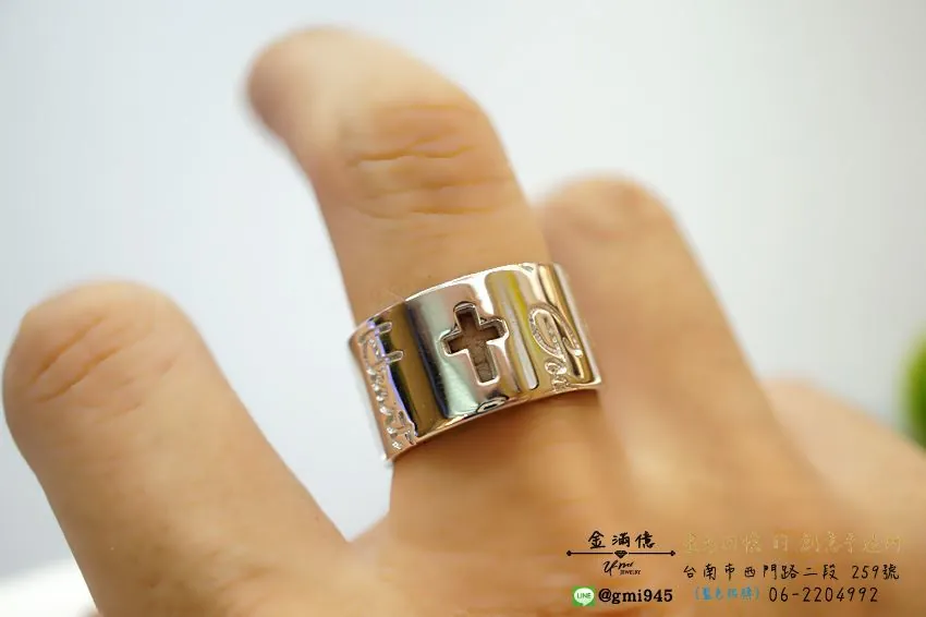 特殊客製化 - 十字架純銀戒指