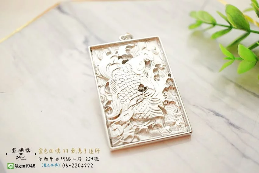 特殊訂做-鯉魚公神明純銀項鍊(2)