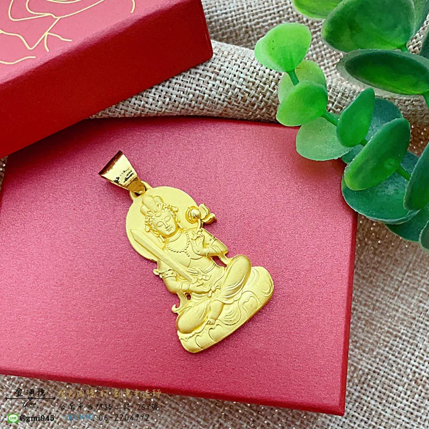 客製化飾品-虛空藏菩薩-神明墜子-訂做黃金|黃金項鍊
