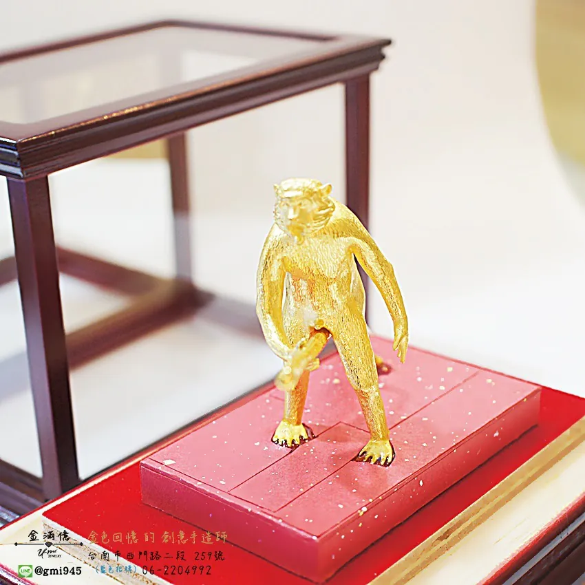 客製化飾品-純金猴子--黃金擺飾|擺件 (2)