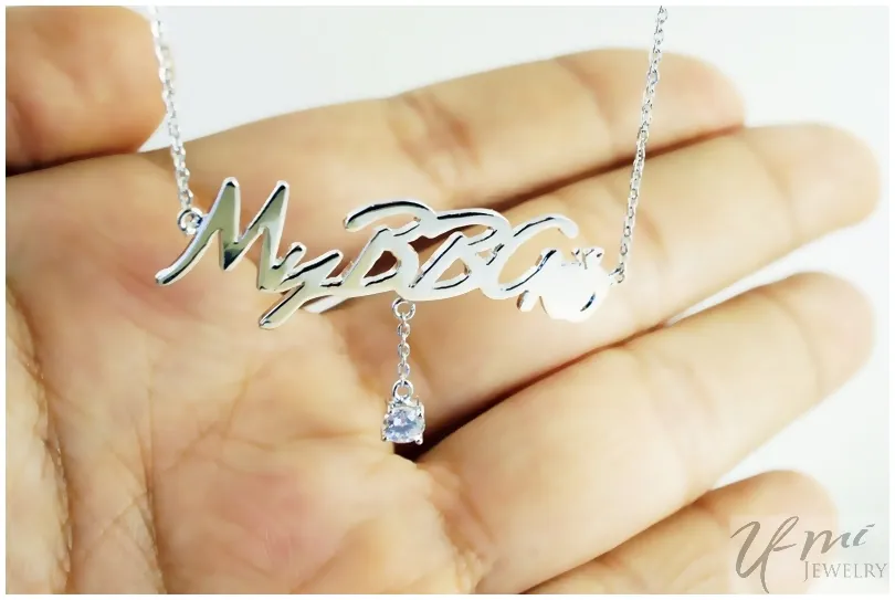 客製化飾品-MyBBG 蘋果英文名字純銀小套(2)