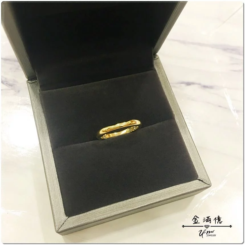 特殊客製化-穩久賺黃K金戒指