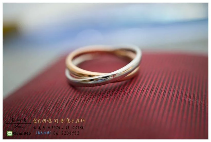 特殊訂做結婚對戒-玫瑰金與白K金結合的鑽石結婚對戒 (4)