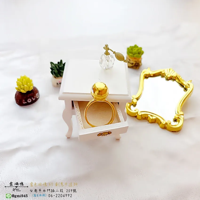 客製化飾品-金珠金球造型 -黃金戒指|女生戒指 (1)