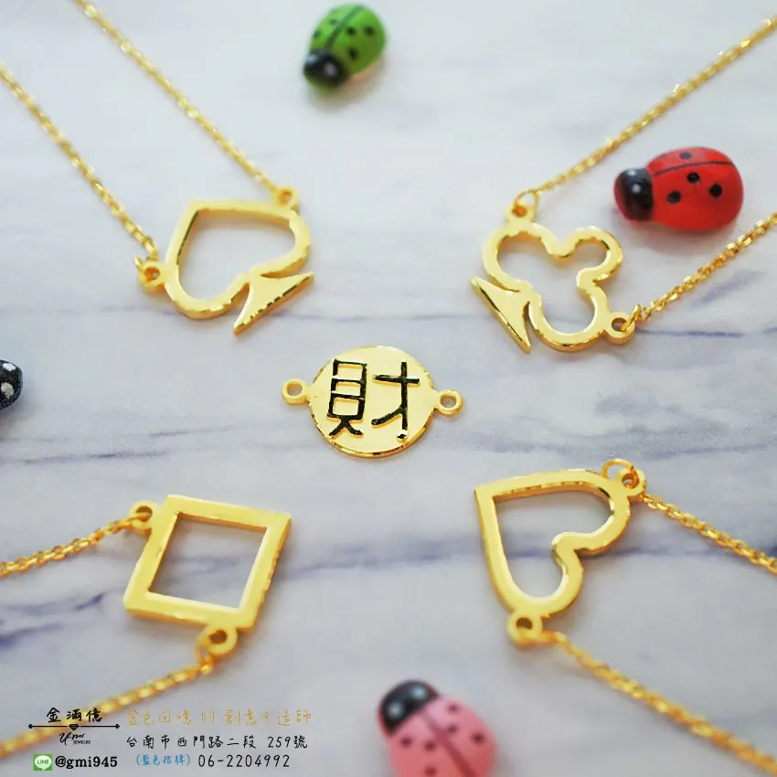 黃金項鍊-撲克牌花色- 女生項鍊_01