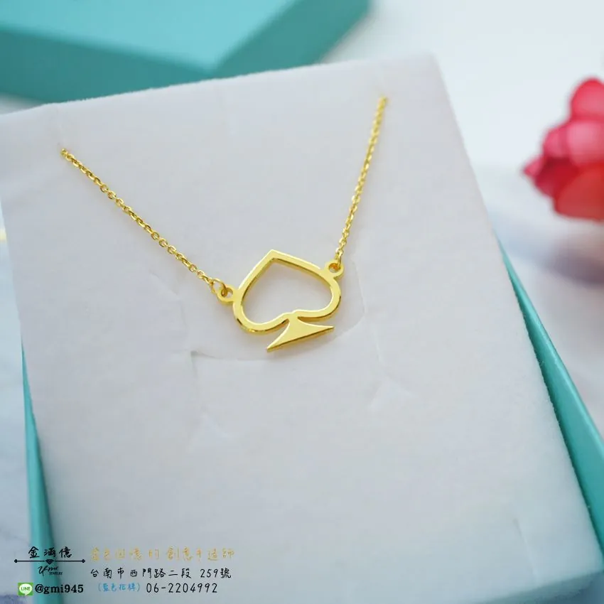 黃金項鍊-撲克牌花色- 女生項鍊(3)