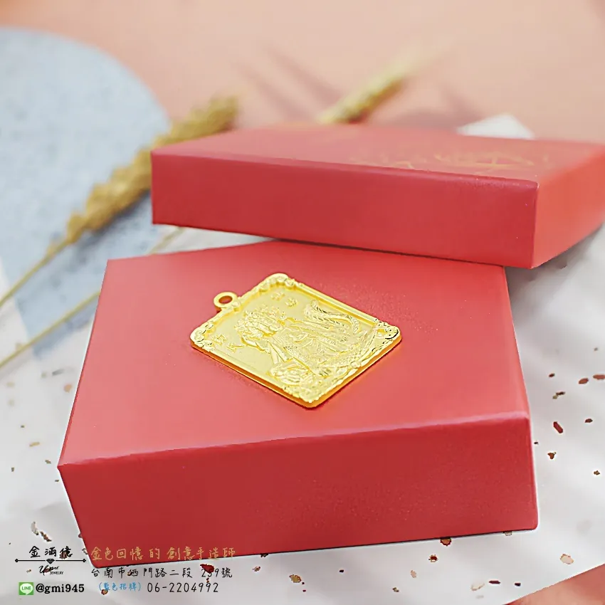 客製化飾品-勤氏仙姑神明墜子-訂做黃金|黃金項鍊 (4)