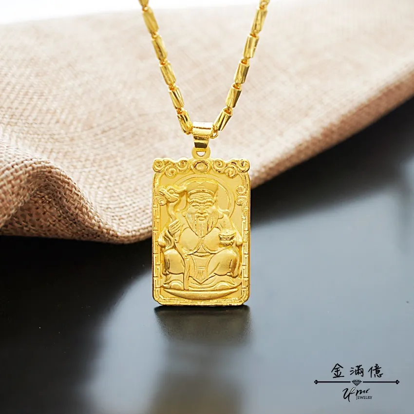 實心福德正神(土地公) - 男生黃金墜飾|黃金項鍊