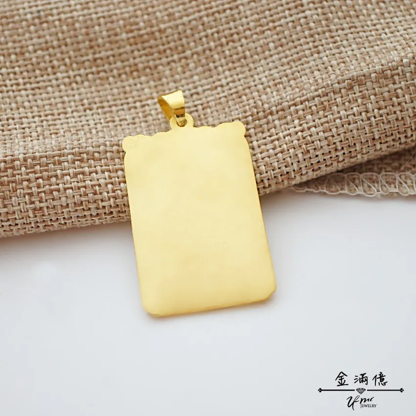 實心福德正神(土地公)- 男生黃金項鍊 (4)