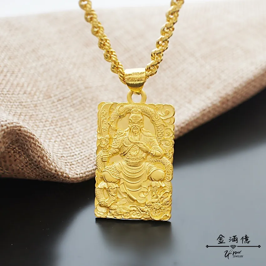 實心關公(手拿關刀) - 男生黃金墜飾|黃金項鍊
