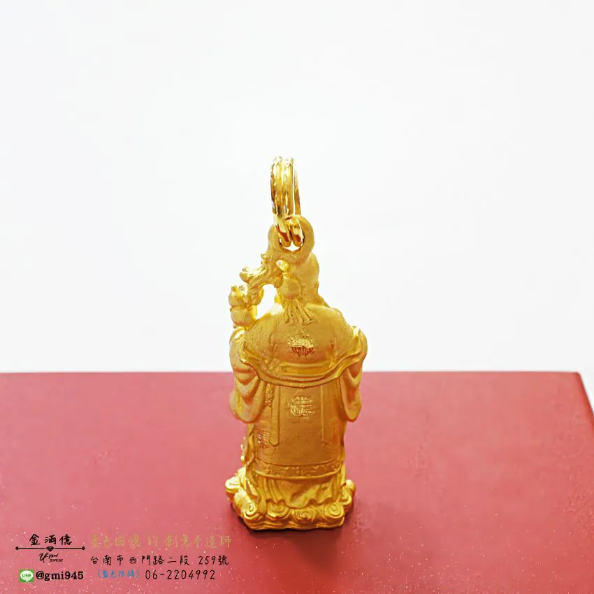 客製化飾品-南極仙翁神明墜子-訂做黃金|黃金項鍊 (3)
