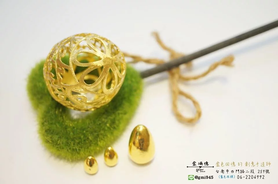 特殊訂做黃金擺件-姓名結合純金金蛋 (4)