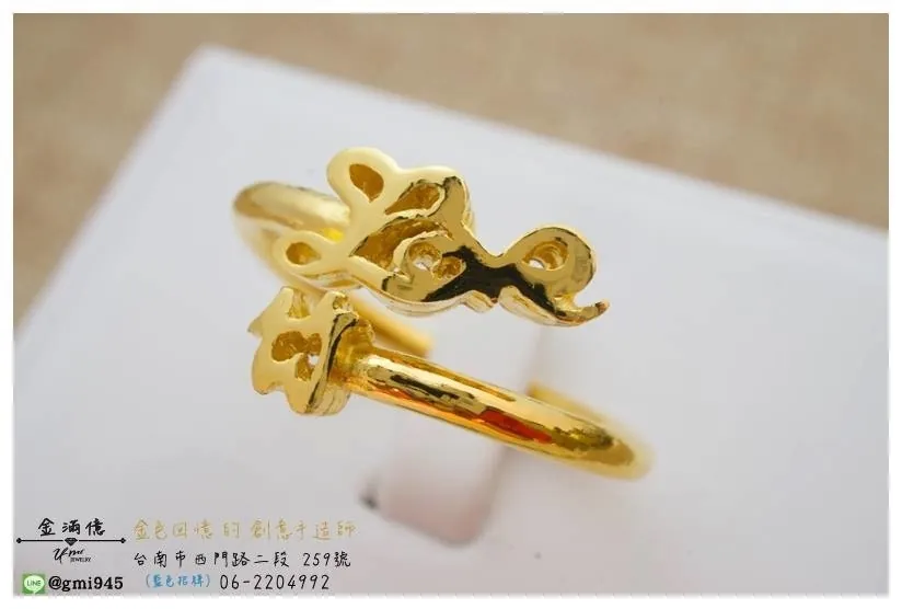 訂做黃金姓名戒指-Love竹名字戒指