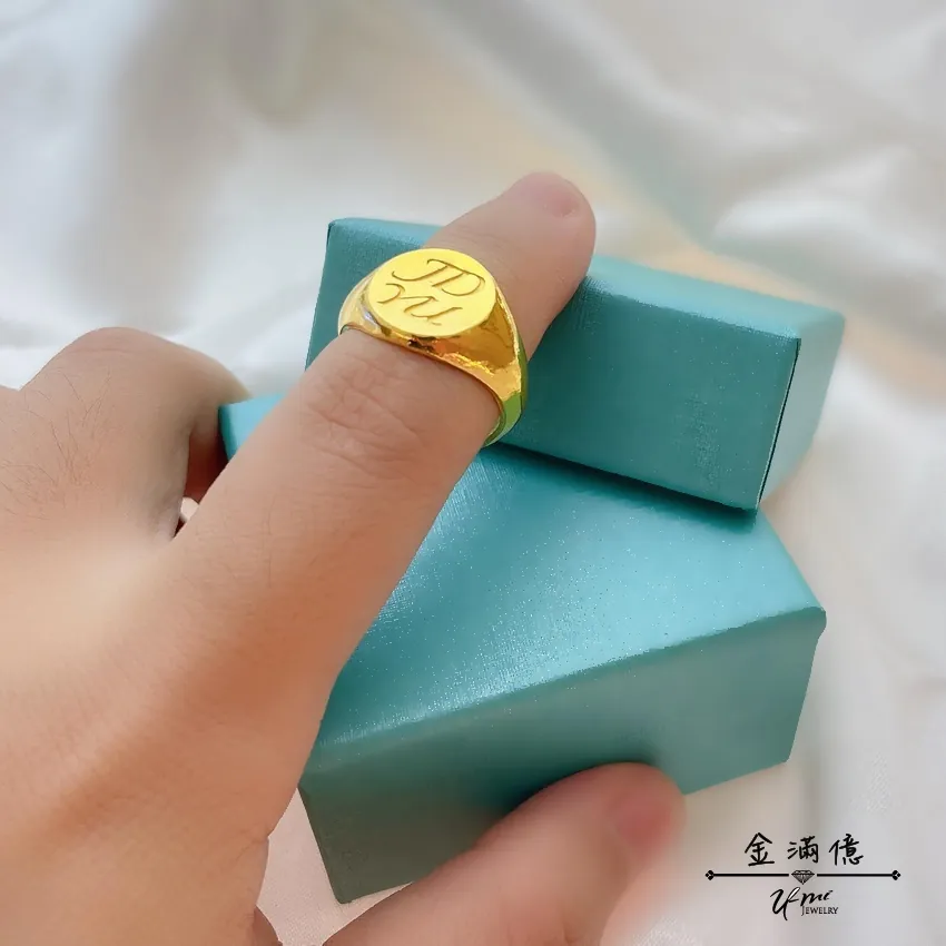 客製化飾品-JDYU-印章|姓名黃金戒指 (3)
