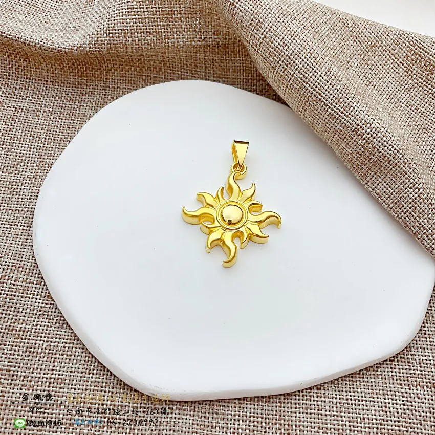 客製化飾品-太陽 (太陽星君) -神明墜子-訂做黃金|黃金項鍊 (1)