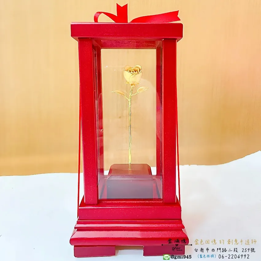 客製化飾品-純金玫瑰花-黃金擺飾|擺件 (2)
