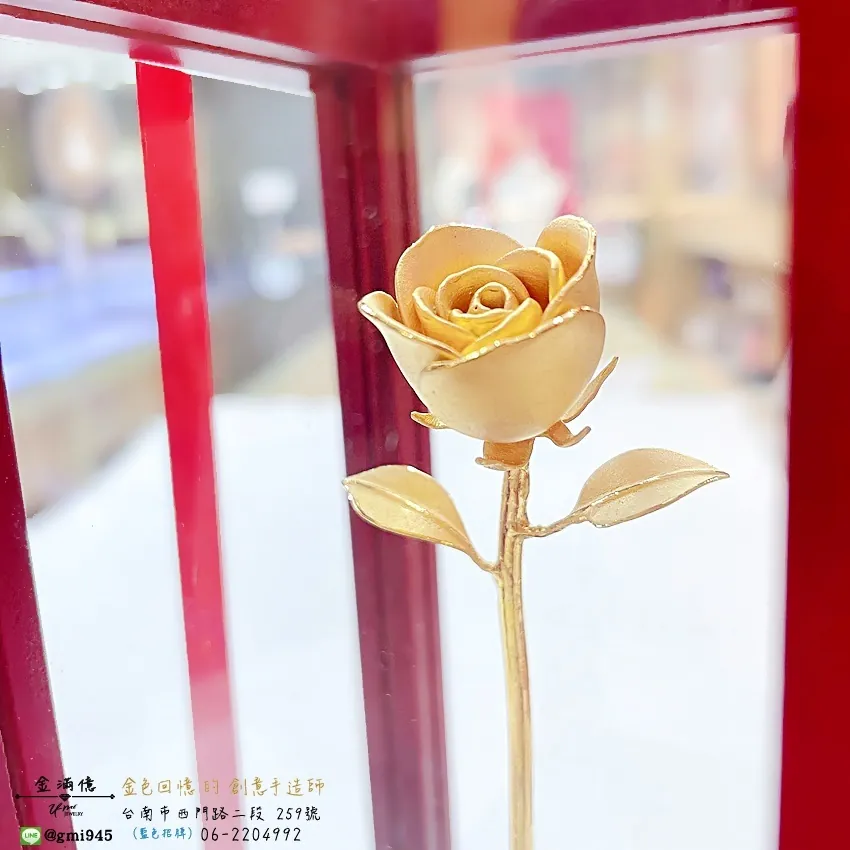 客製化飾品-純金玫瑰花-黃金擺件|禮品