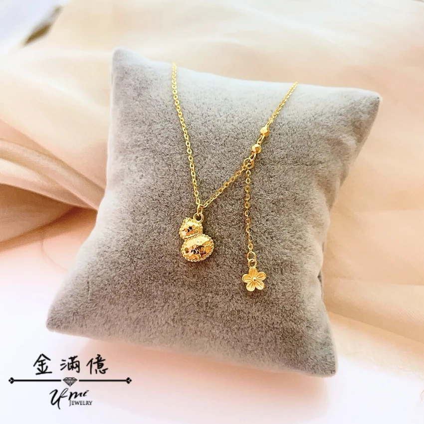 女生黃金項鍊-福運葫蘆-黃金小套鍊_03