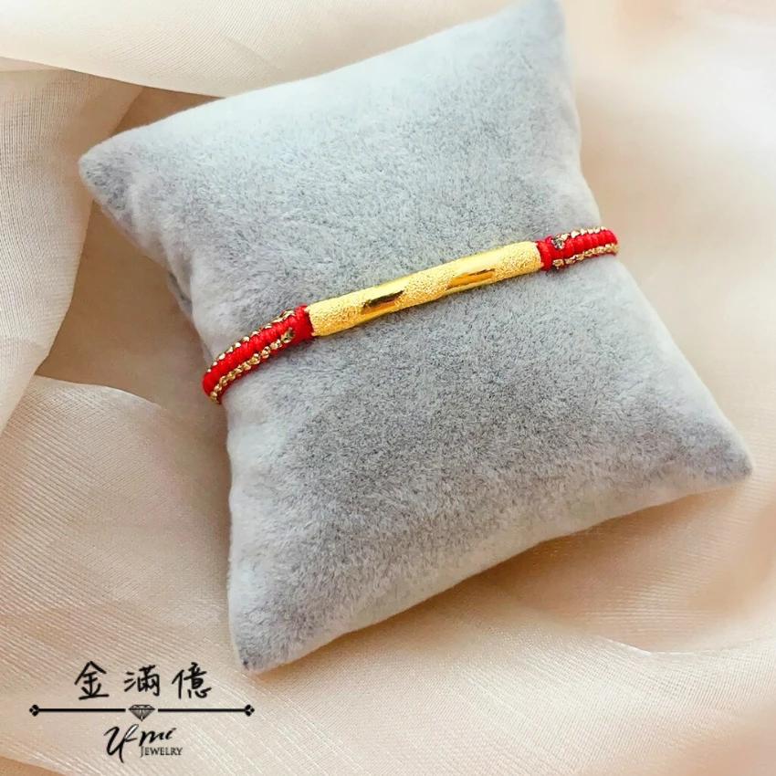 黃金彎管-嬰兒黃金編織手鍊｜彌月金飾