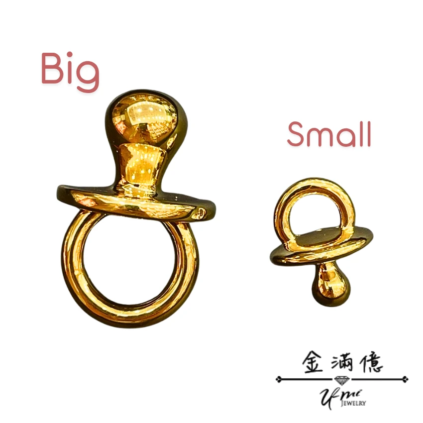 Q比金奶嘴-黃金墜子｜彌月金飾
