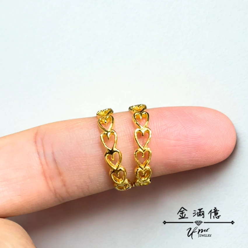 整圈愛心造型-黃金戒指｜女生金戒指|金滿億台南銀樓_01