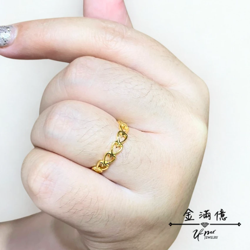 整圈愛心造型-黃金戒指｜女生金戒指|金滿億台南銀樓_04