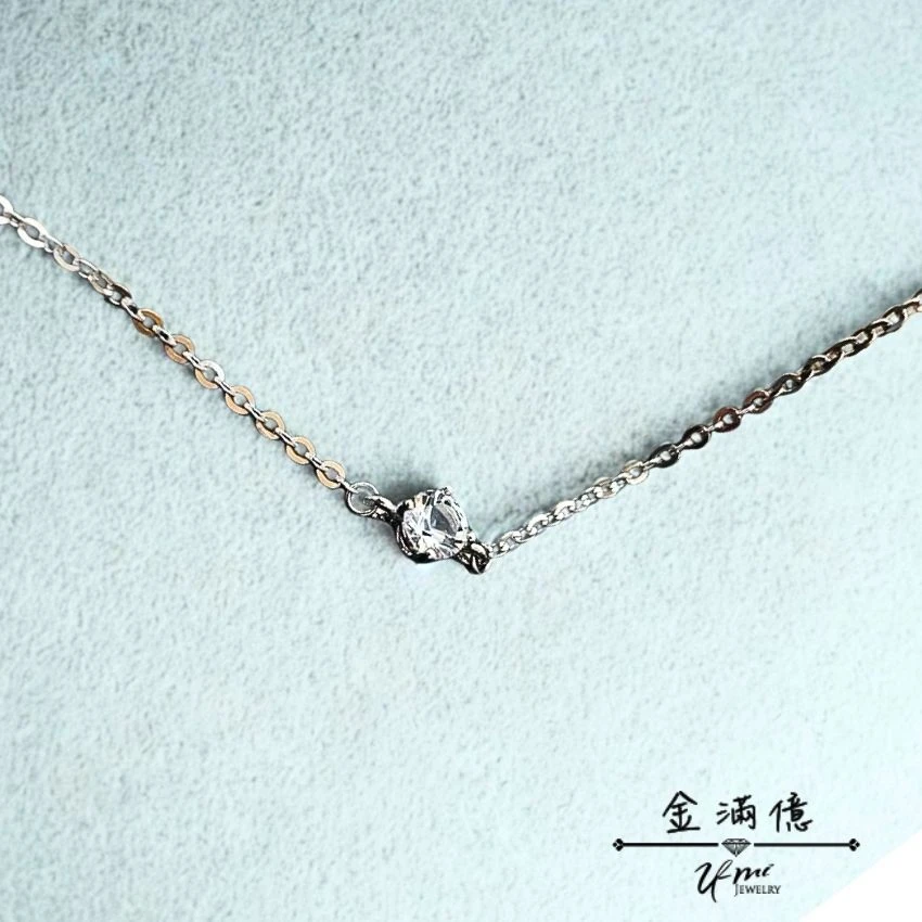 經典單鑽-女生白金手鍊|鉑金手鍊