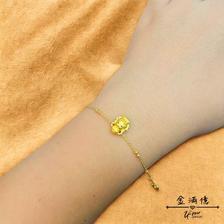 黃金手鍊-Q版媽祖-純金女生手鍊-金滿億|台南銀樓_04