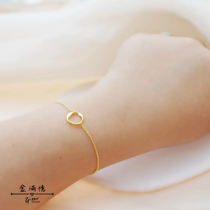 黃金手鍊-莫比烏斯環-純金女生手鍊-金滿億|台南銀樓_04