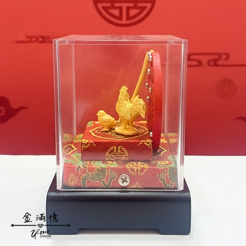 金雞報喜黃金擺件|9999純金金鏟子-起家厝結婚賀禮新居入厝禮04
