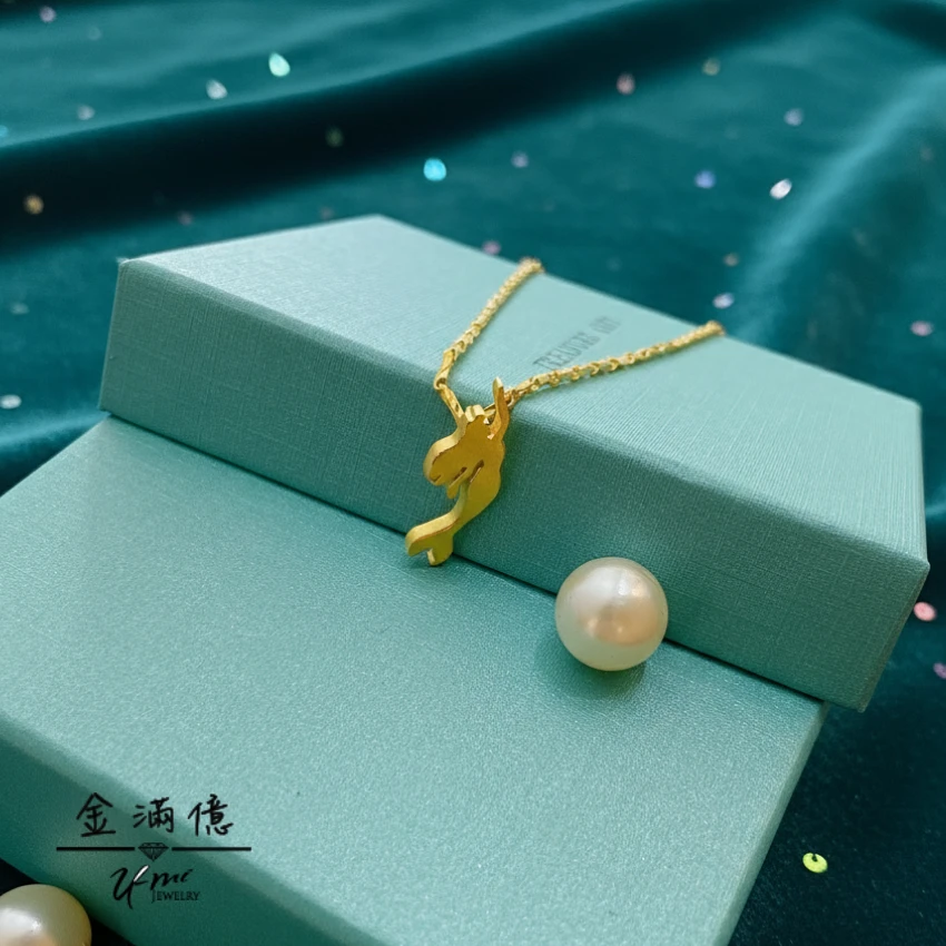 客製化飾品-美人魚黃金項鍊(2)