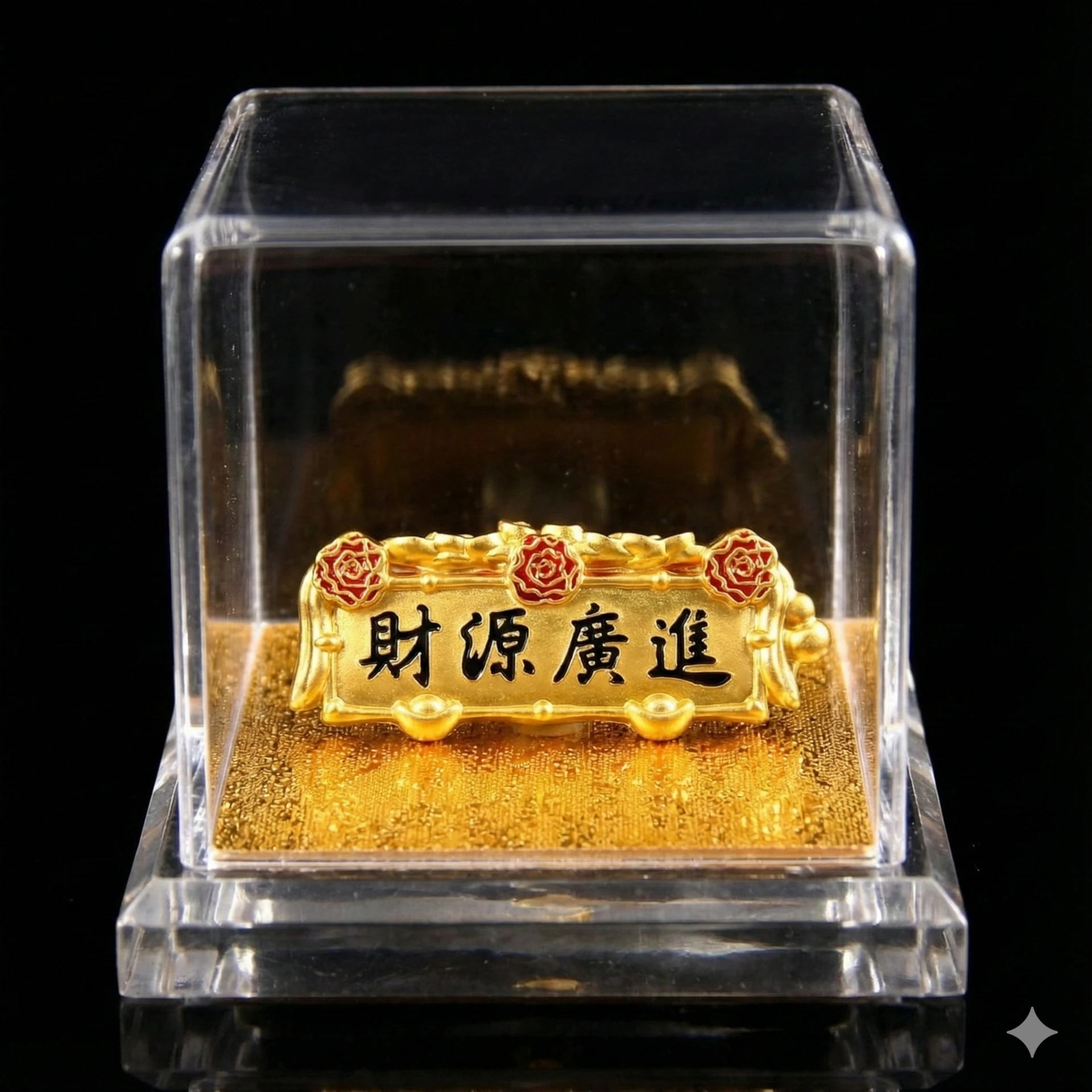 黃金匾額-喜遷新居/財源廣進 黃金擺件|開幕禮物