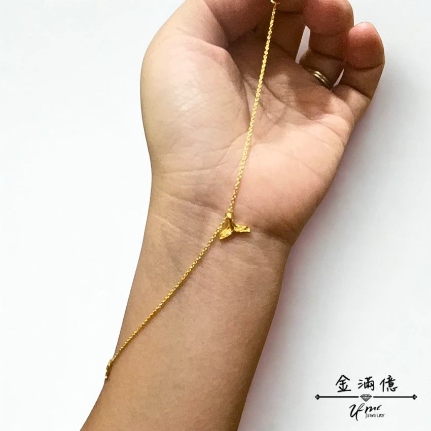 黃金手鍊-人魚尾巴-純金女生手鍊-金滿億|台南銀樓_02
