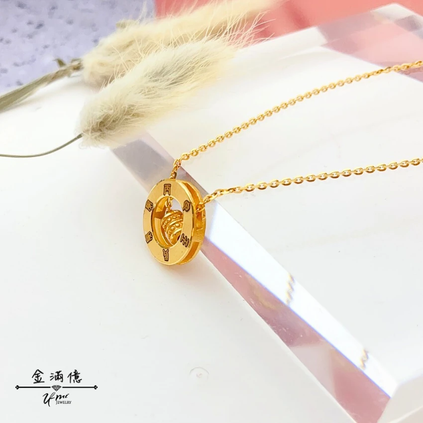 客製化飾品-命理學|天干地支-女生黃金項鍊 (3)
