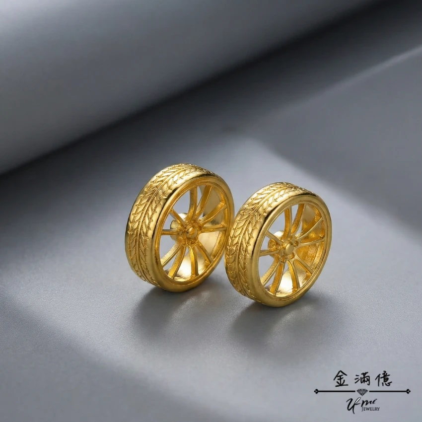 客製化飾品-生財工具黃金輪胎-黃金擺件01