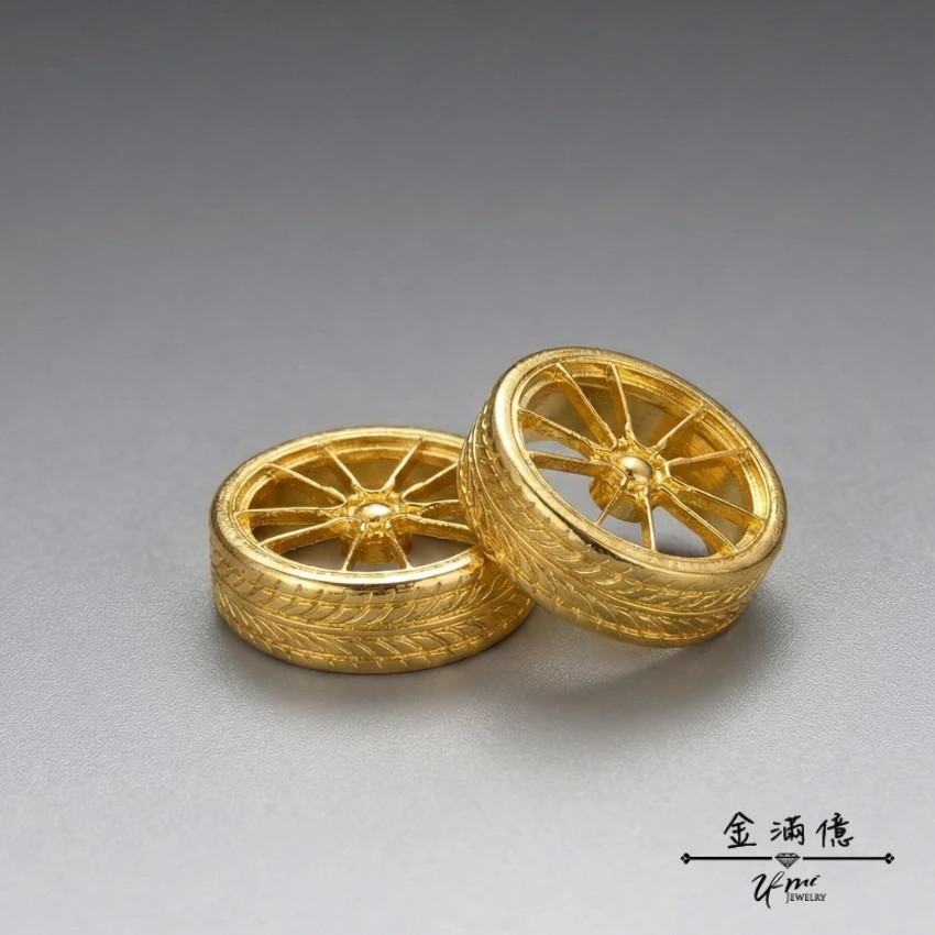 客製化飾品-生財工具黃金輪胎-黃金擺件03