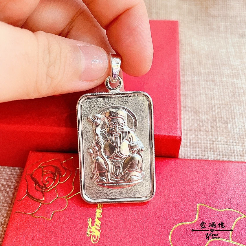 福德正神(土地公)-神明墜子-白金墜子