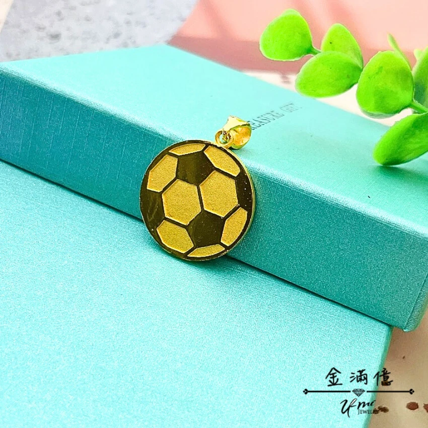 客製化飾品-熱血足球-黃金墜飾