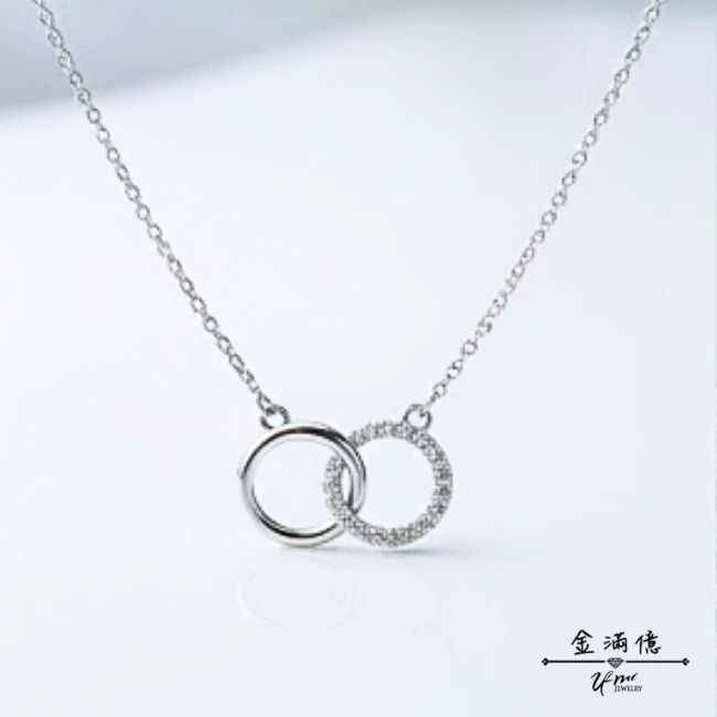 璀璨交織-女生白金套鍊|白金項鍊